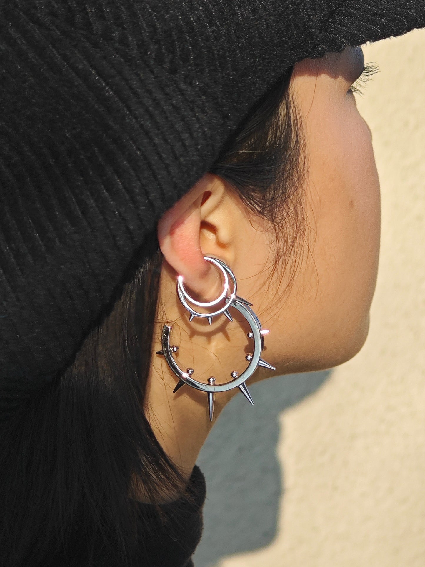 Fervooor Riot Spike Hoop Earrings Big/Small