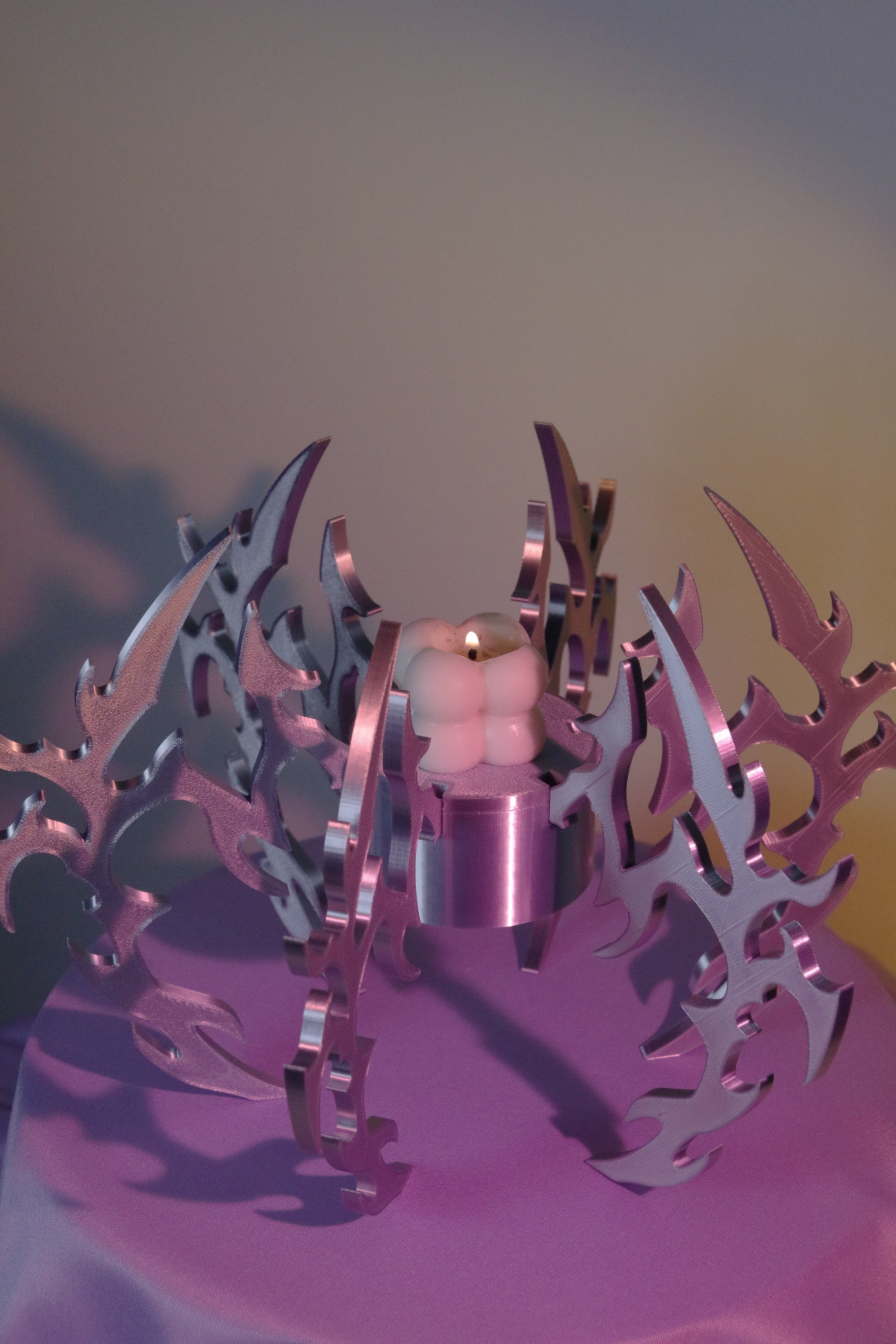 Fervooor Cyber Spider 3D printed 3-in-1 design/candle holder, lamp & jewelry display rack