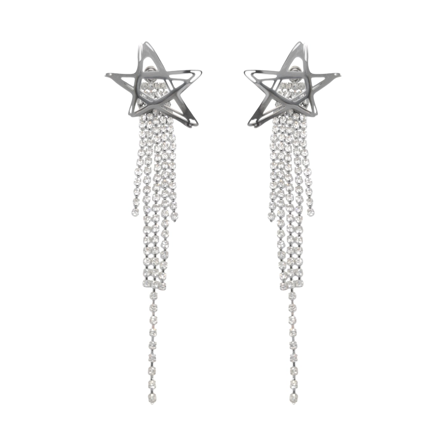 Fervooor Starlight Party Zirconia Tassel Earrings