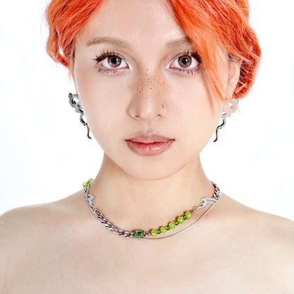 Fervooor Typical Millennial Green Snake necklace - Fervooor