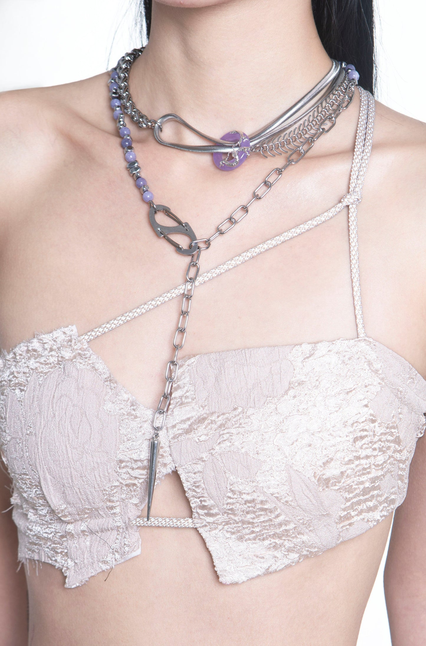 Fervooor Purple jade necklace