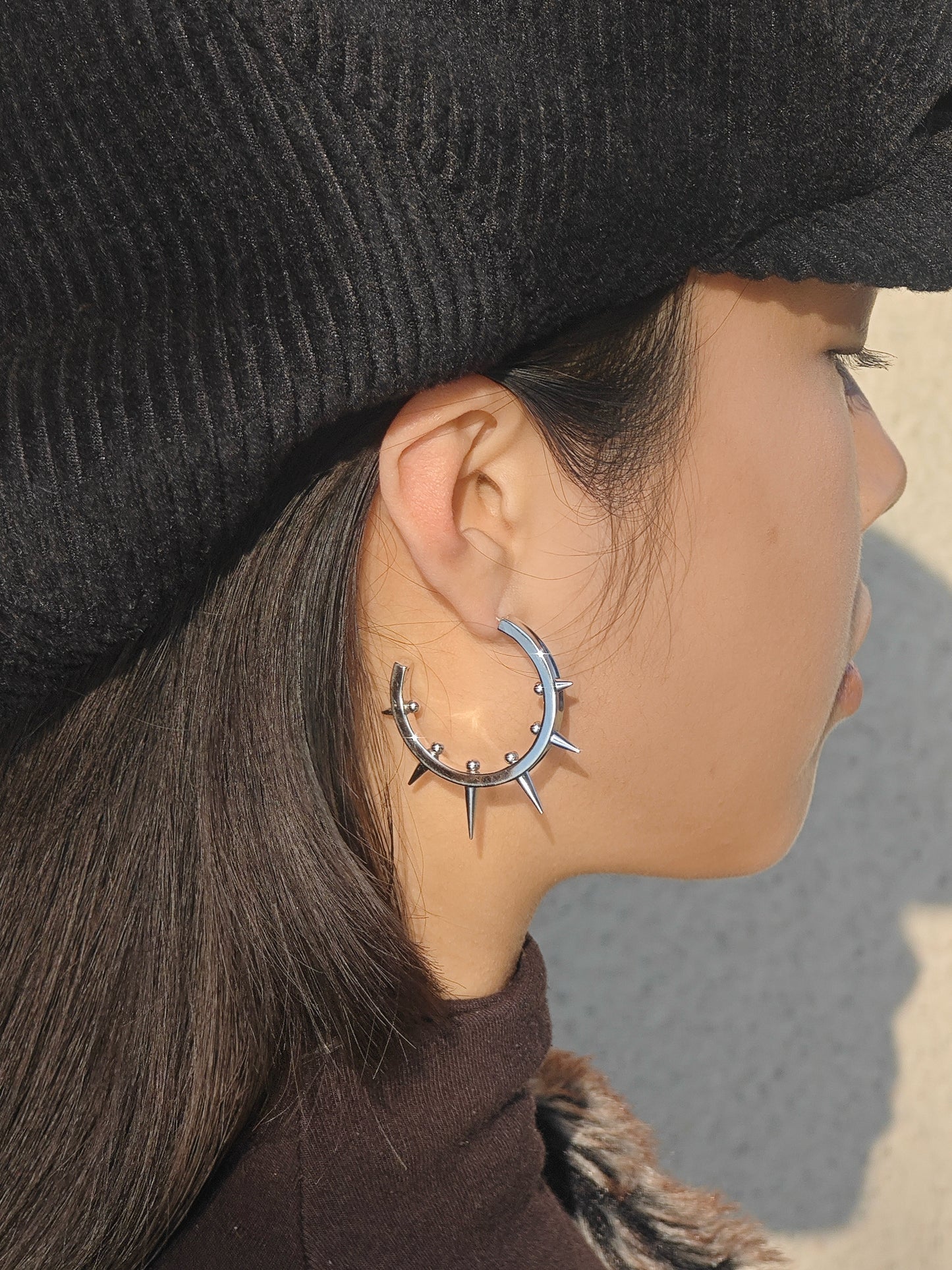 Fervooor Riot Spike Hoop Earrings Big/Small