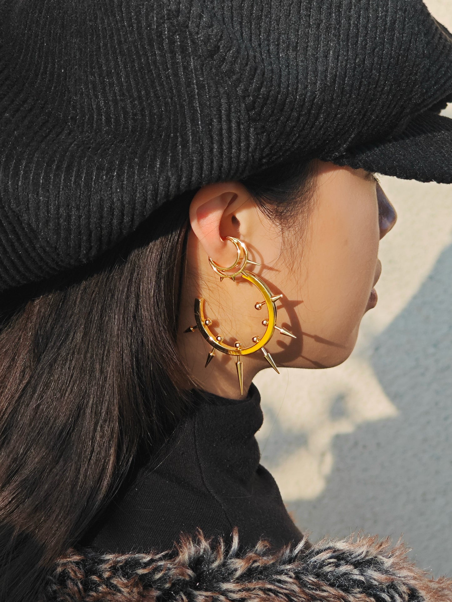 Fervooor Riot Spike Hoop Earrings Big/Small