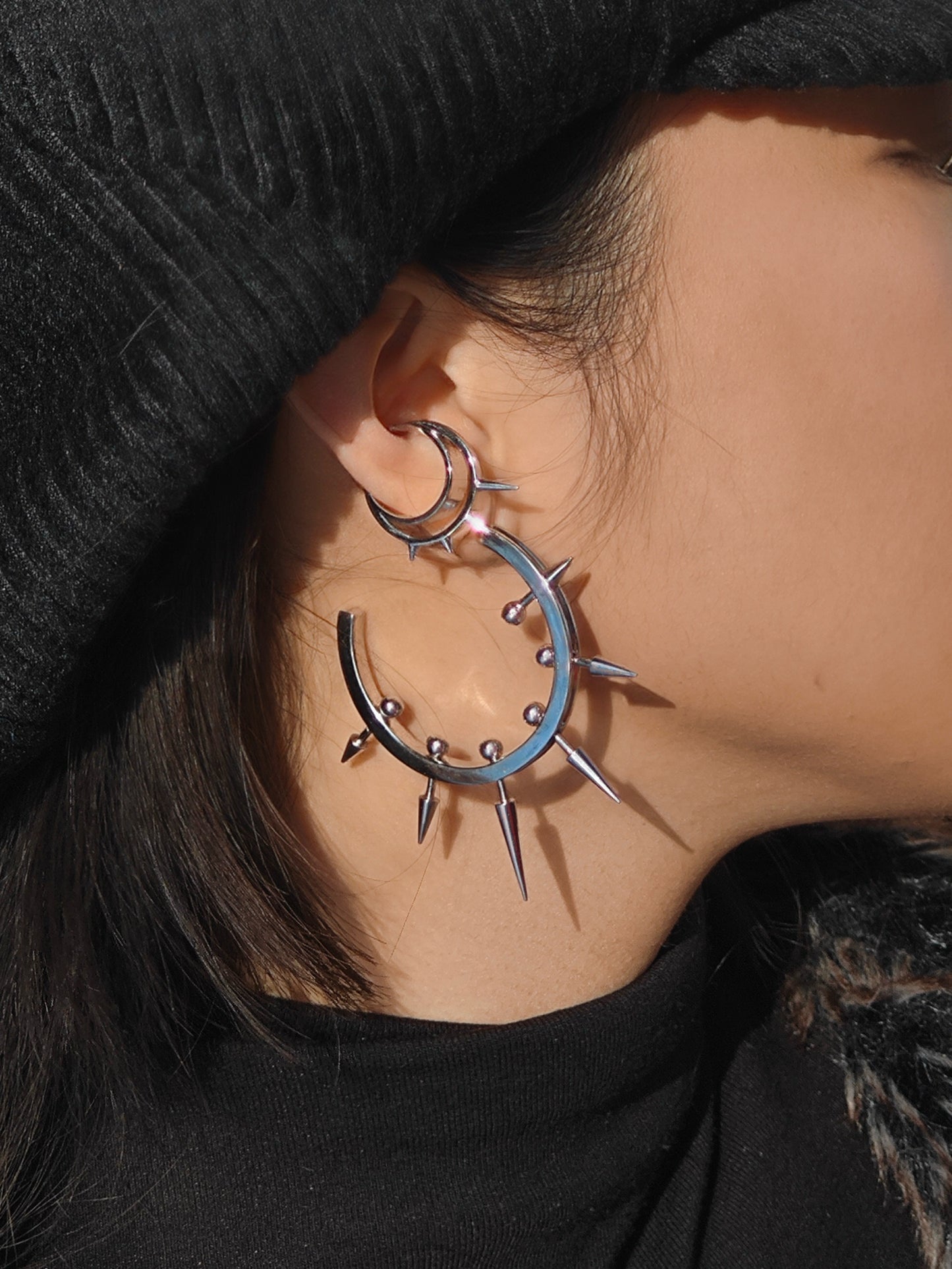 Fervooor Riot Spike Hoop Earrings Big/Small