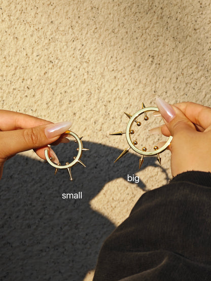 Fervooor Riot Spike Hoop Earrings Big/Small