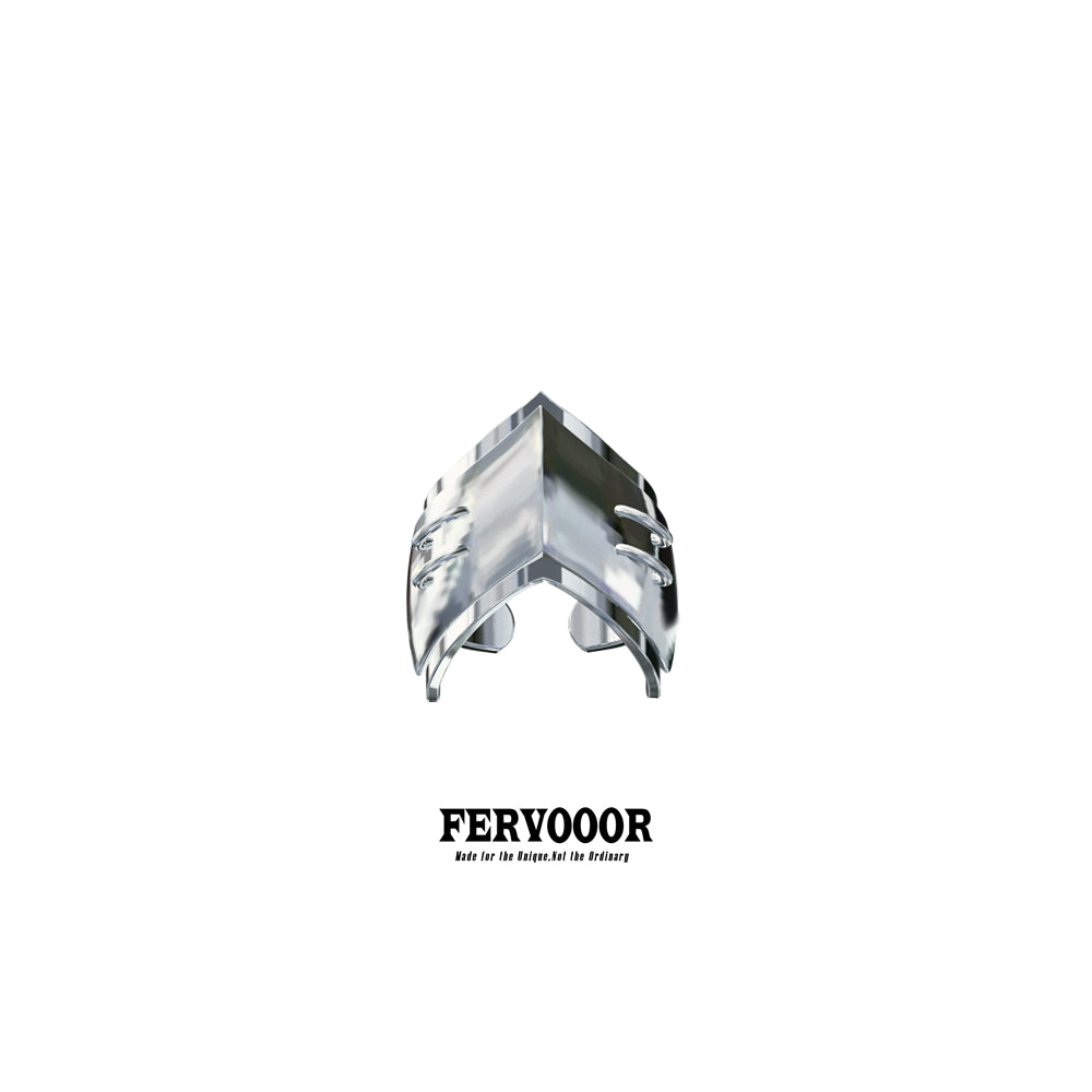 Fervooor Battle Angel Silver Armor Shield Ring