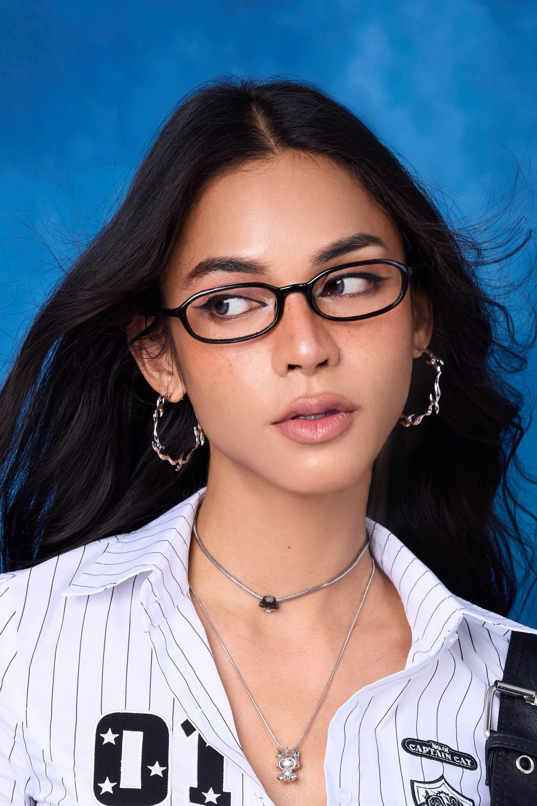 Fervooor Battle Angel Silver Blazing Wheel Hoop Earrings