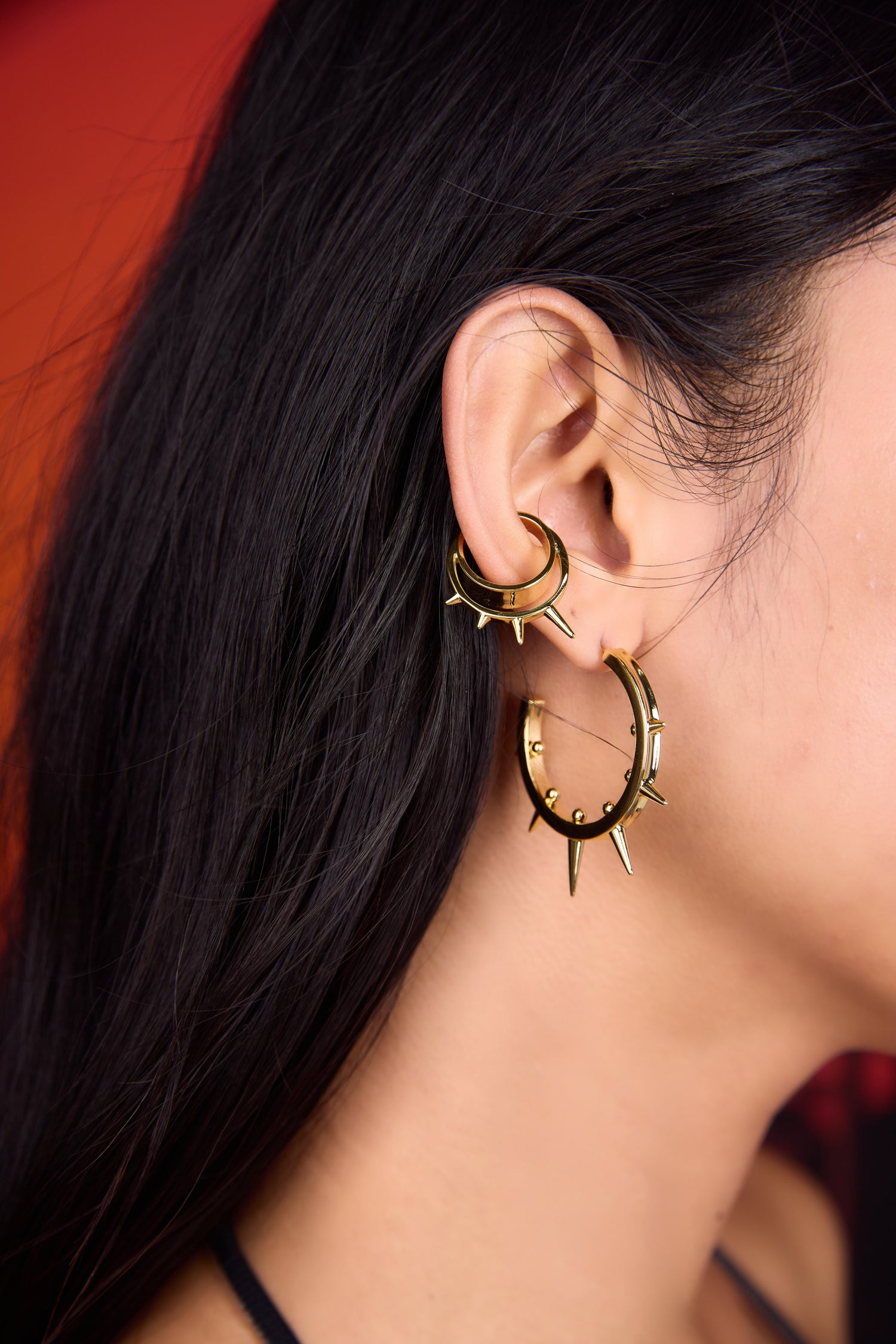 Fervooor Riot Spike Hoop Earrings Big/Small