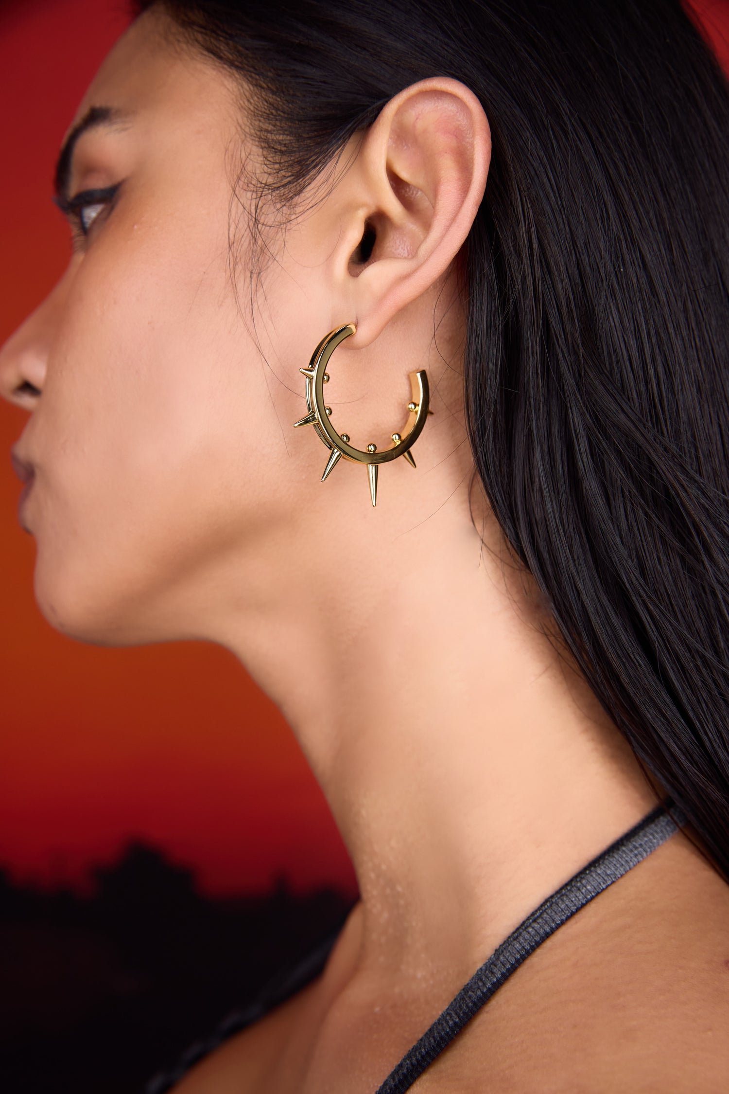 Fervooor Riot Spike Hoop Earrings Big/Small