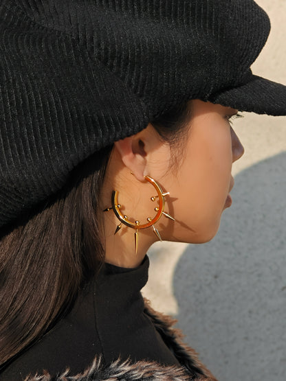 Fervooor Riot Spike Hoop Earrings Big/Small
