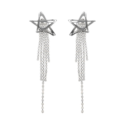 Fervooor Starlight Party Zirconia Tassel Earrings