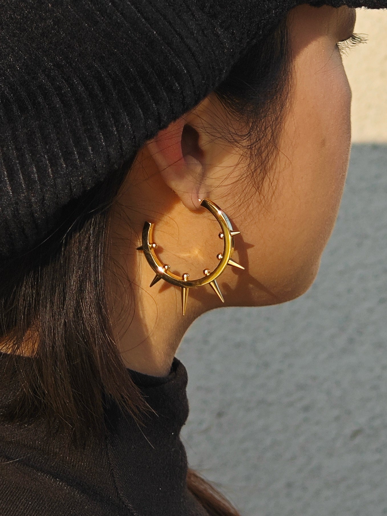 Fervooor Riot Spike Hoop Earrings Big/Small