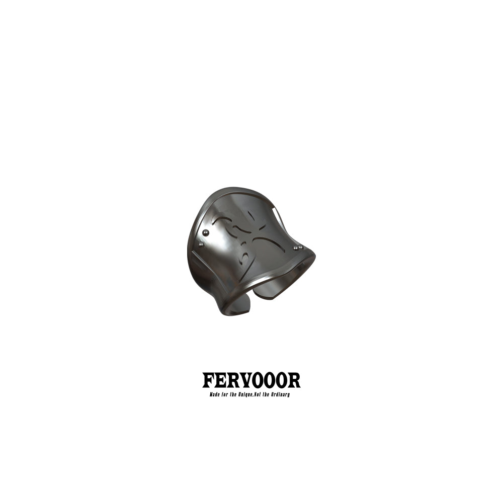 Fervooor Battle Angel Aged Bronze Engraved Shield Ring