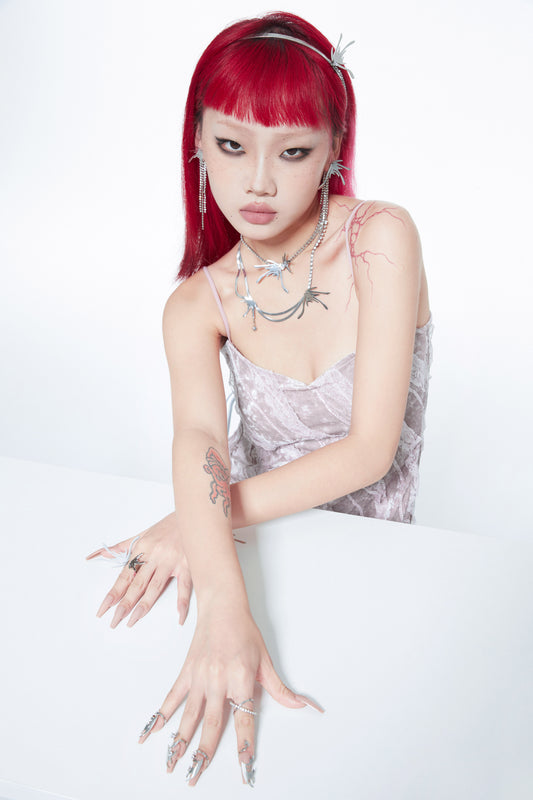 Fervooor Feather necklace set