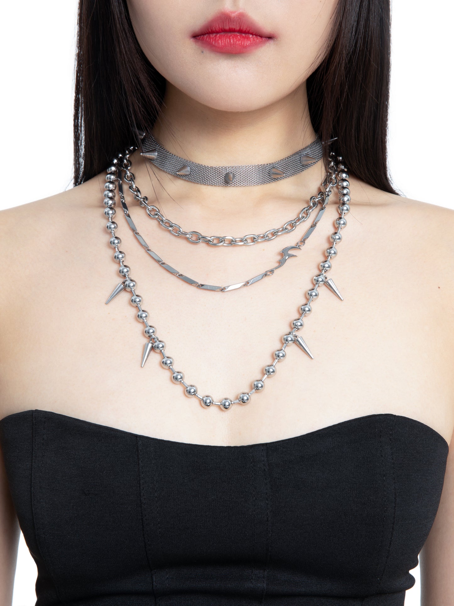 Fervooor Spike necklace set