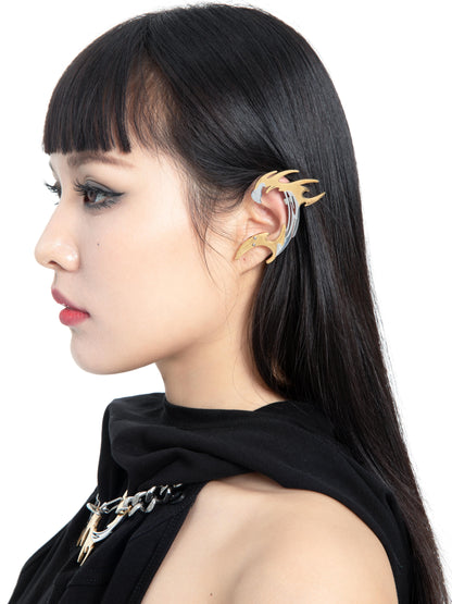 Fervooor Futureistic golden dragon ear clip - Fervooor