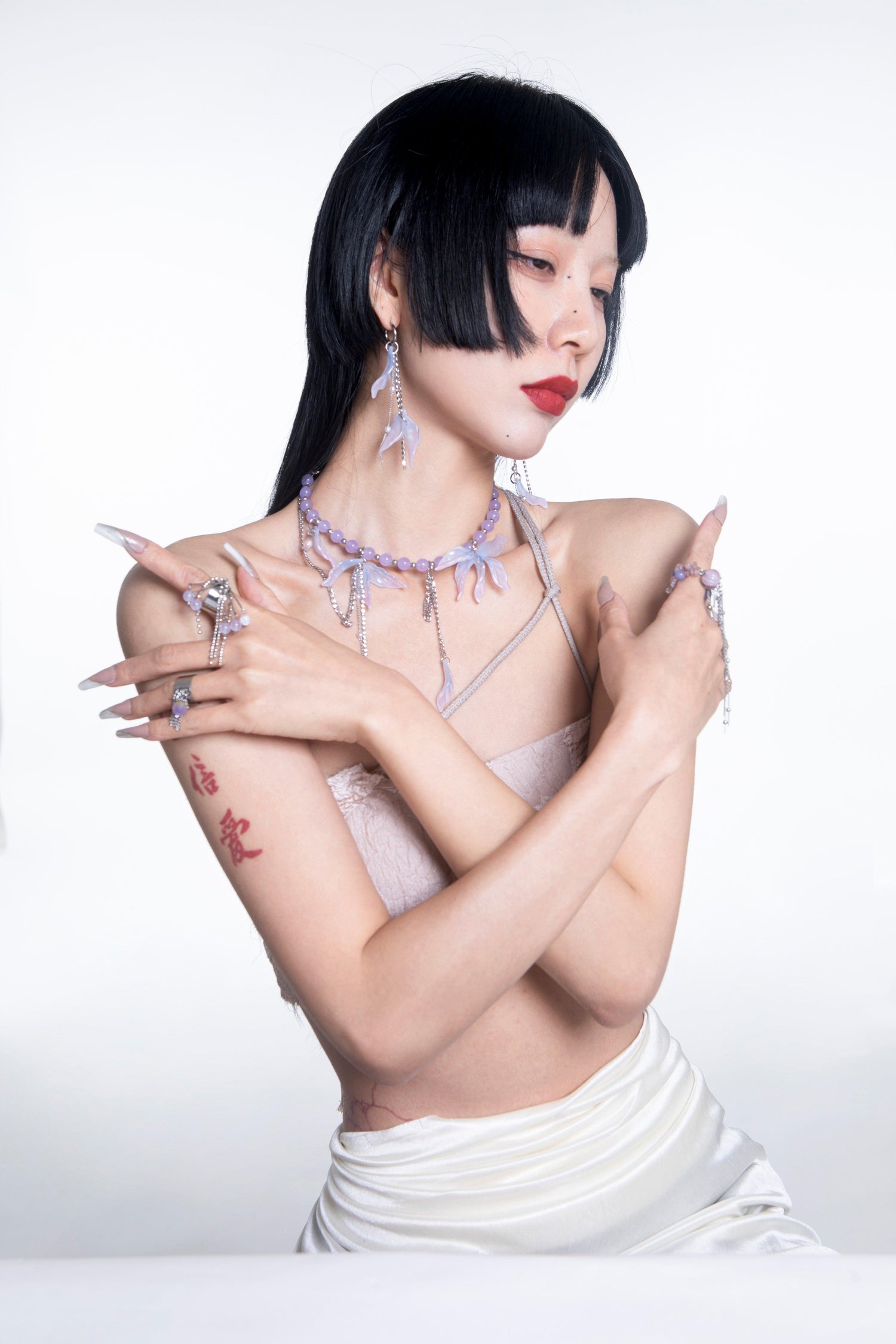 Fervooor Blooming purple lotus necklace - Fervooor