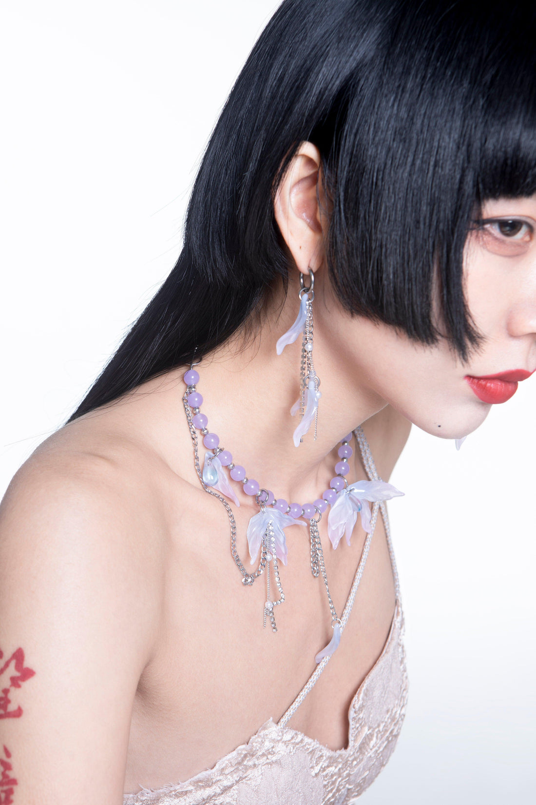 Fervooor Blooming purple lotus necklace - Fervooor