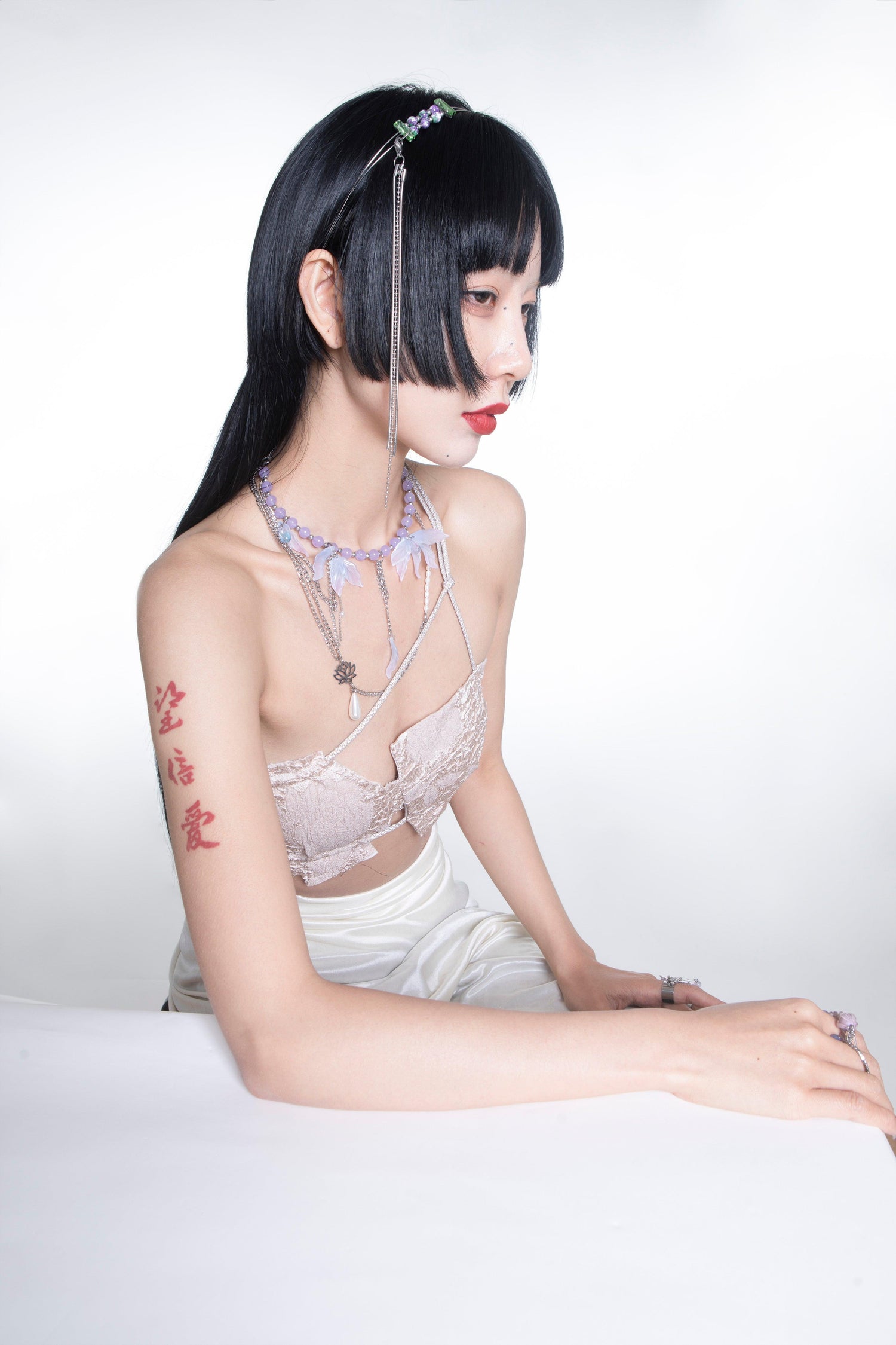 Fervooor Blooming purple lotus necklace - Fervooor