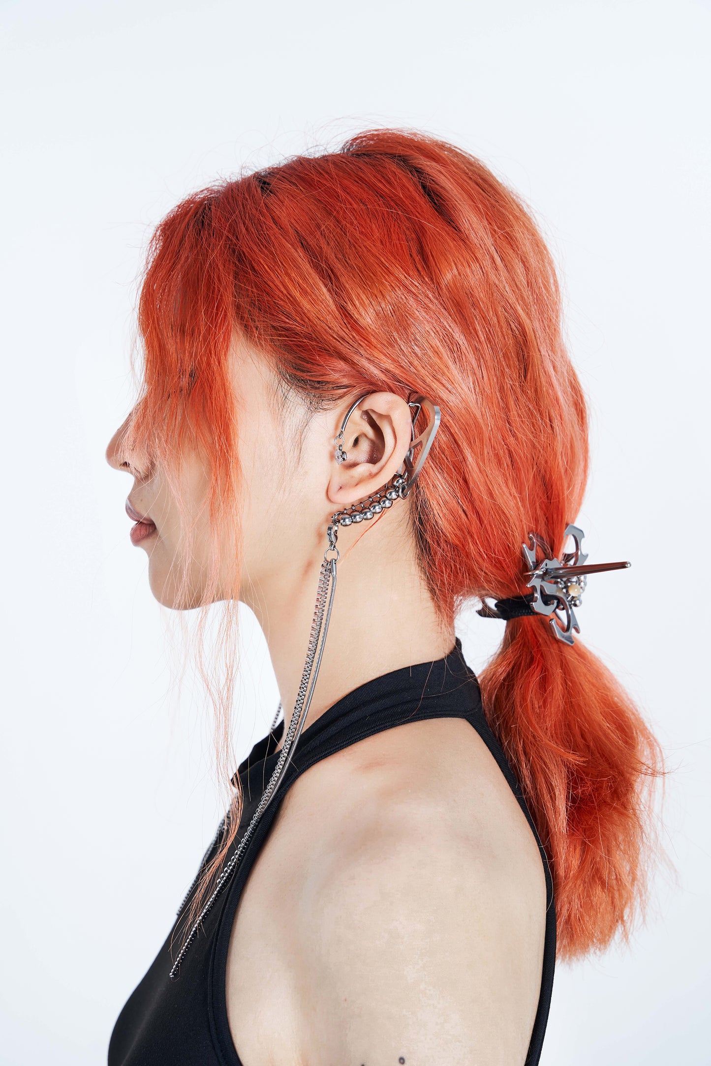 Fervooor Cyberpunk Elf Ear earrings - Fervooor