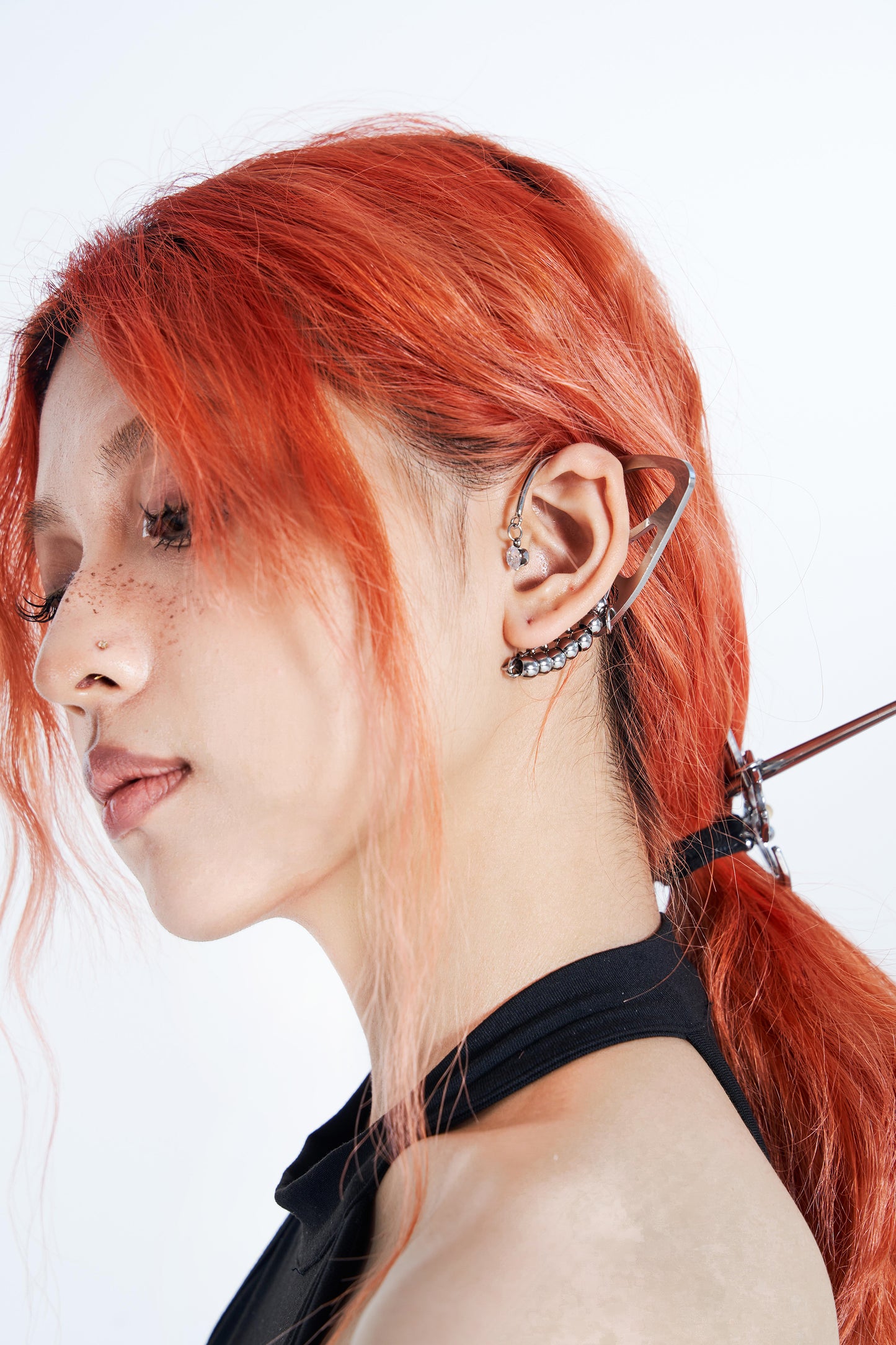 Fervooor Cyberpunk Elf Ear earrings - Fervooor