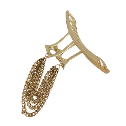Fervooor Black golden hair claw clip
