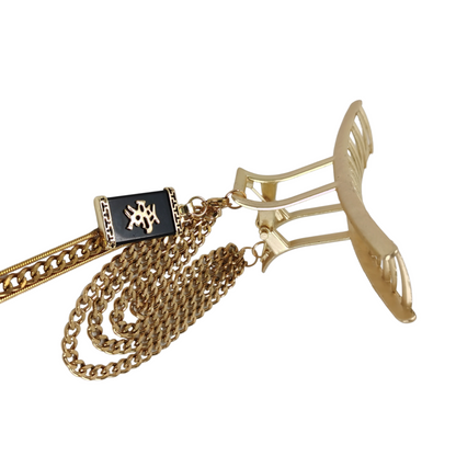 Fervooor Black golden hair claw clip