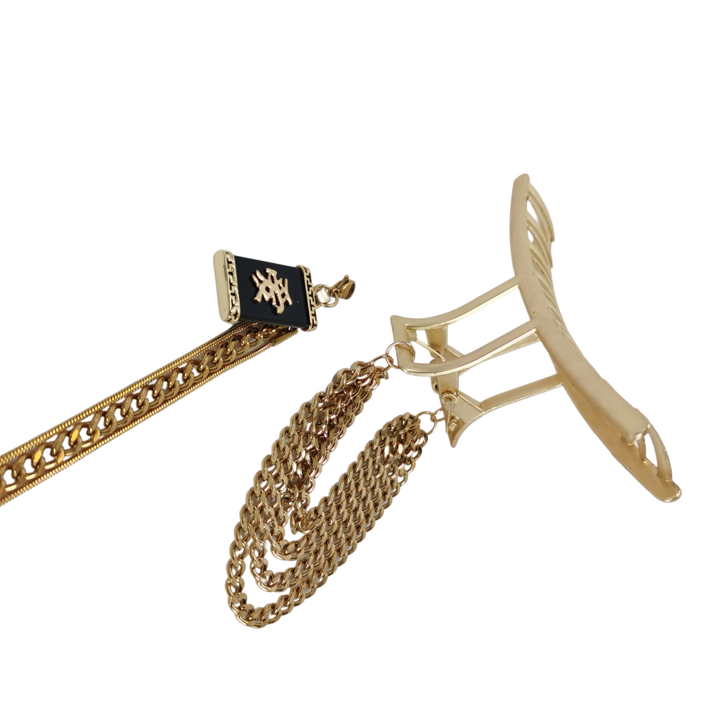Fervooor Black golden hair claw clip